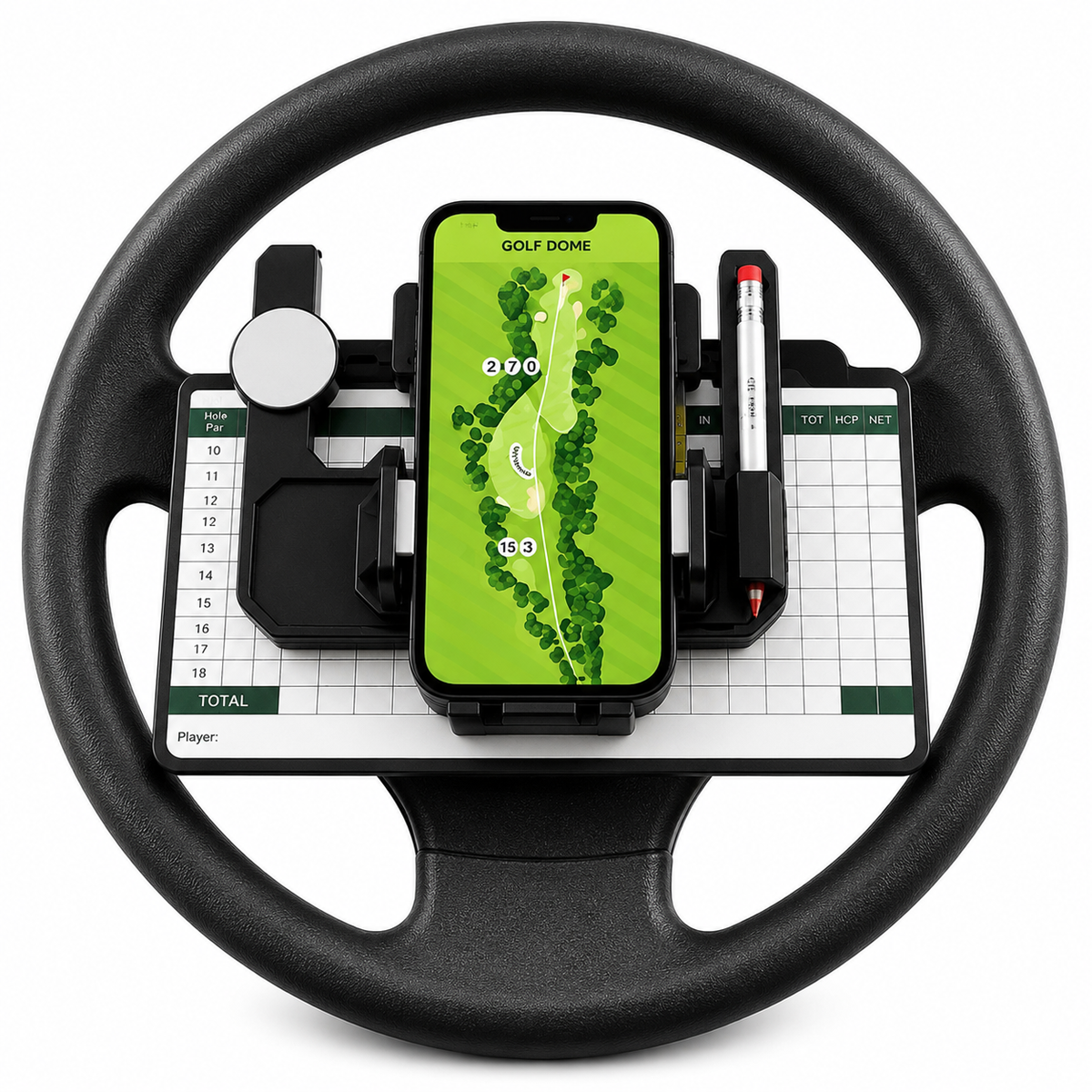 Golf Cart Steering Wheel Phone Mount
