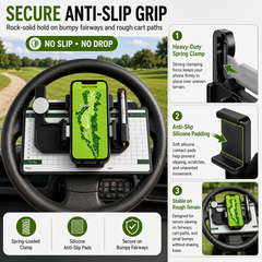 Golf Cart Steering Wheel Phone Mount