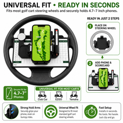 Golf Cart Steering Wheel Phone Mount